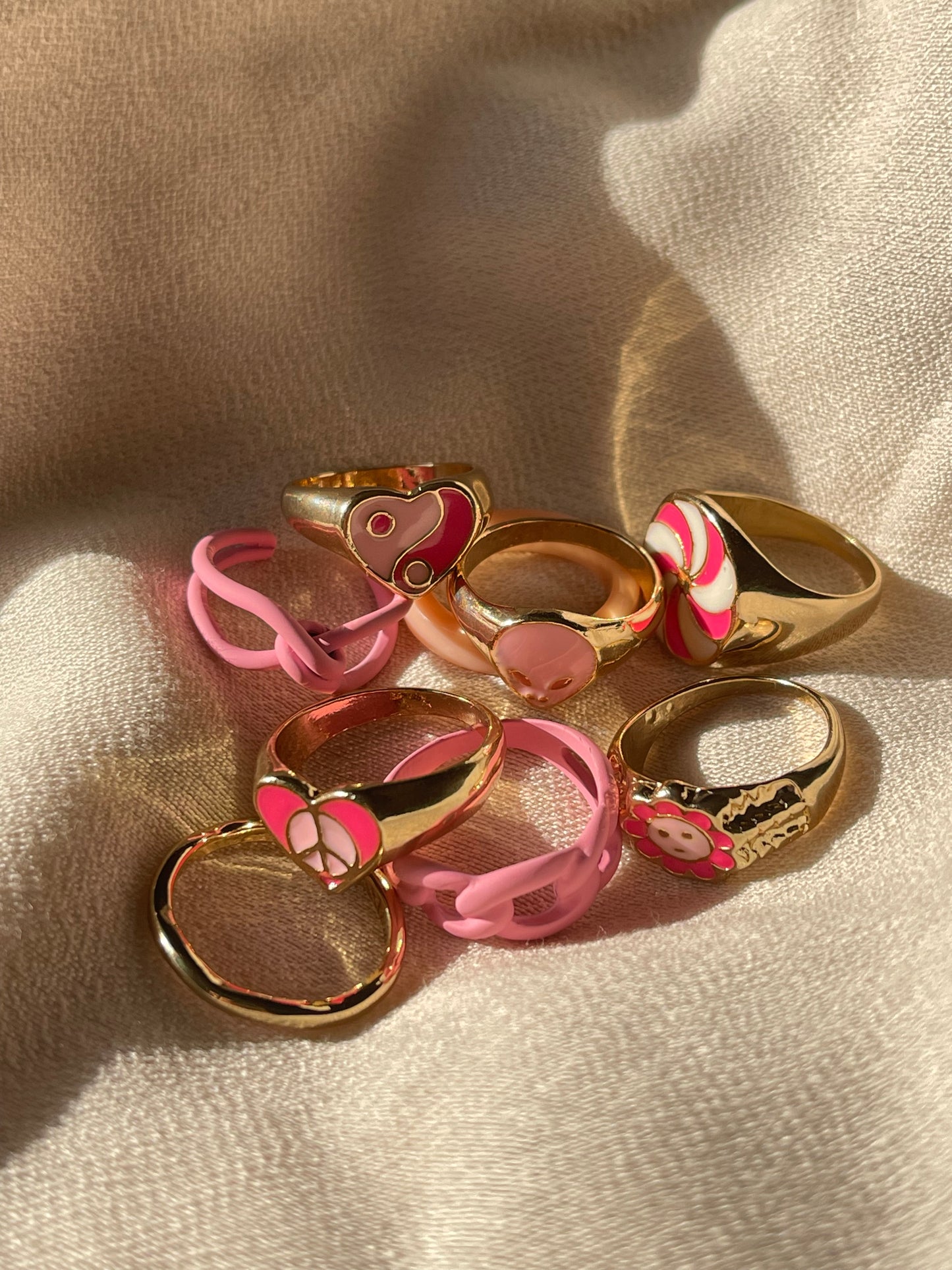 Pink Paradise Ring Set