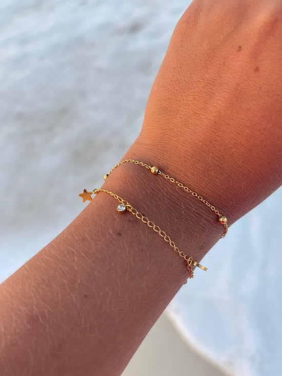 Sun Moon Bracelet Stack (Stainless Steel)