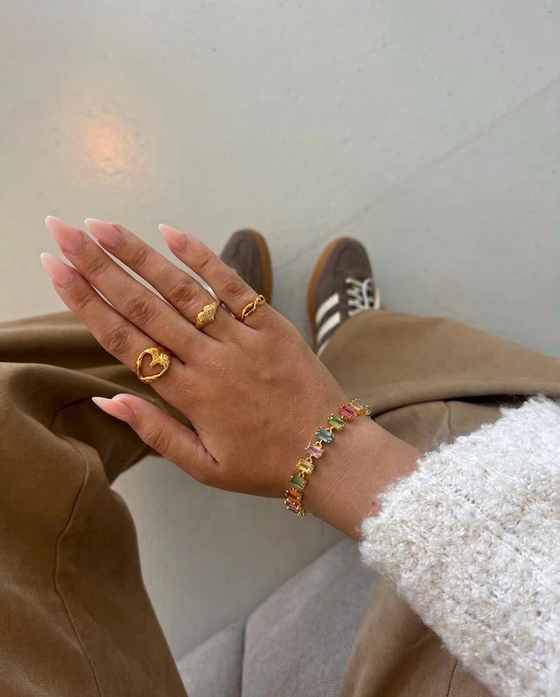 Colorful Stones Bracelet 2.0  (Gold Plated)