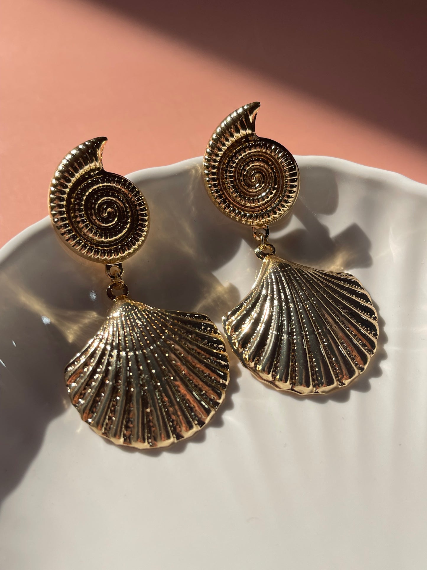 Spiral Seashell Earrings