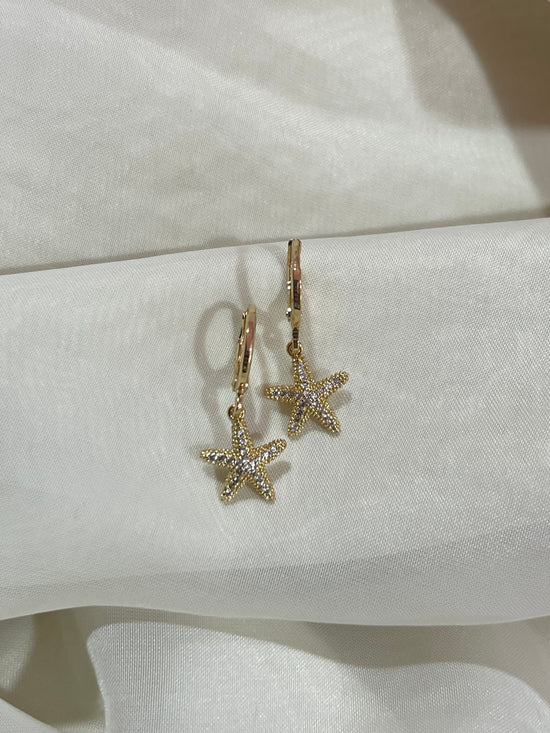 Gold Plated Starfish Dangles