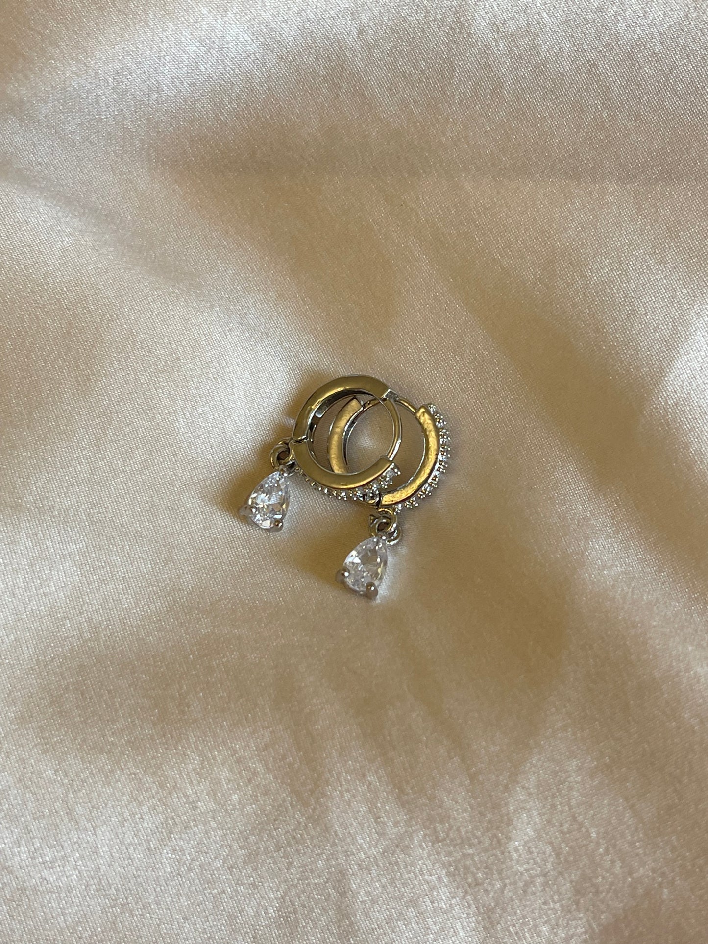 Mini Crystal Drop Earrings (Gold Plated)