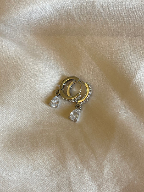 Mini Crystal Drop Earrings (Gold Plated)