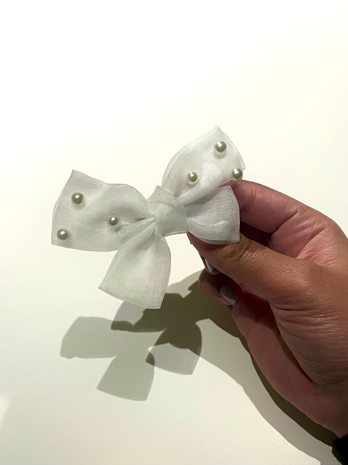 Pearl Mini Bow Tie-Hair Clip