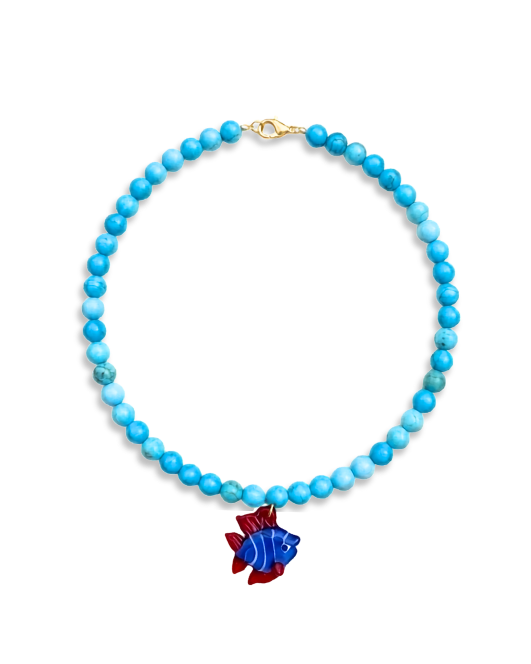Blue Fish Statement Necklace