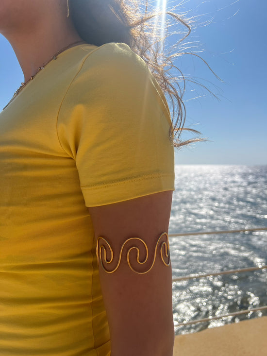 Waves Arm Cuff (Gold Plated)