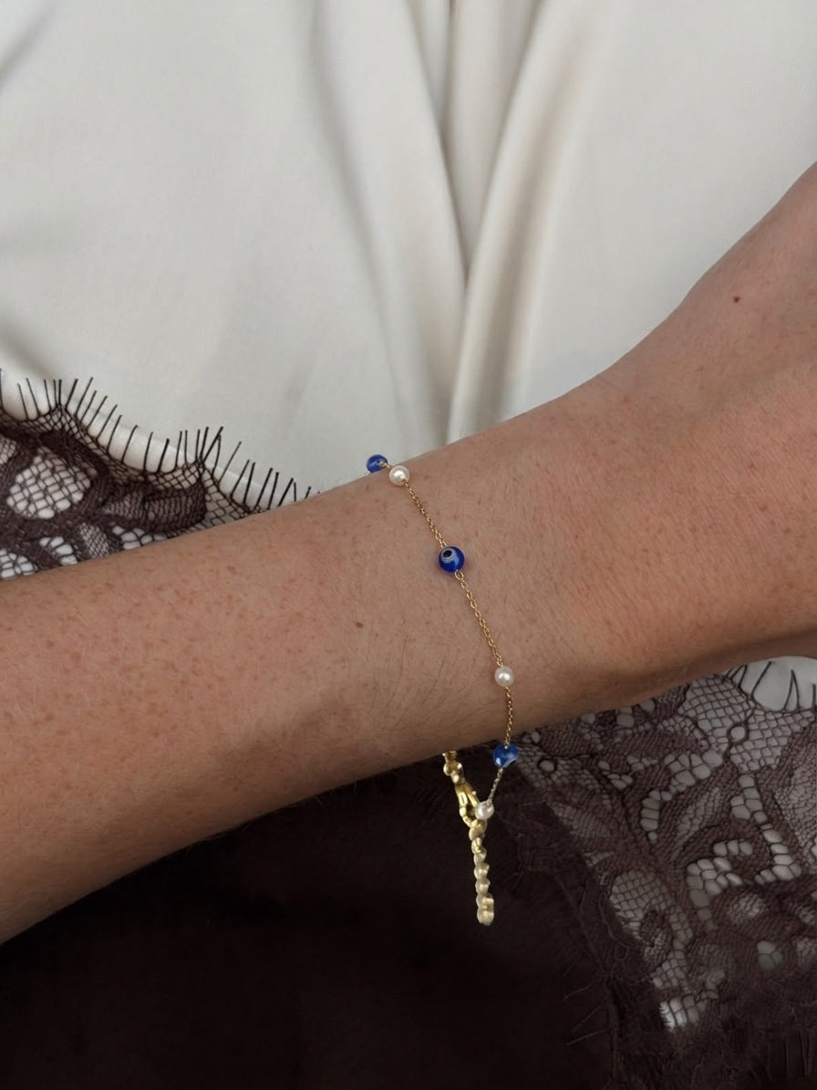 evil eye bracelet (stainless steel)
