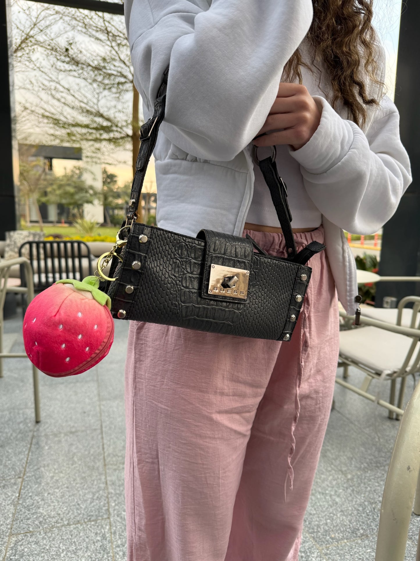 Strawberry/Bunny Bag Charm