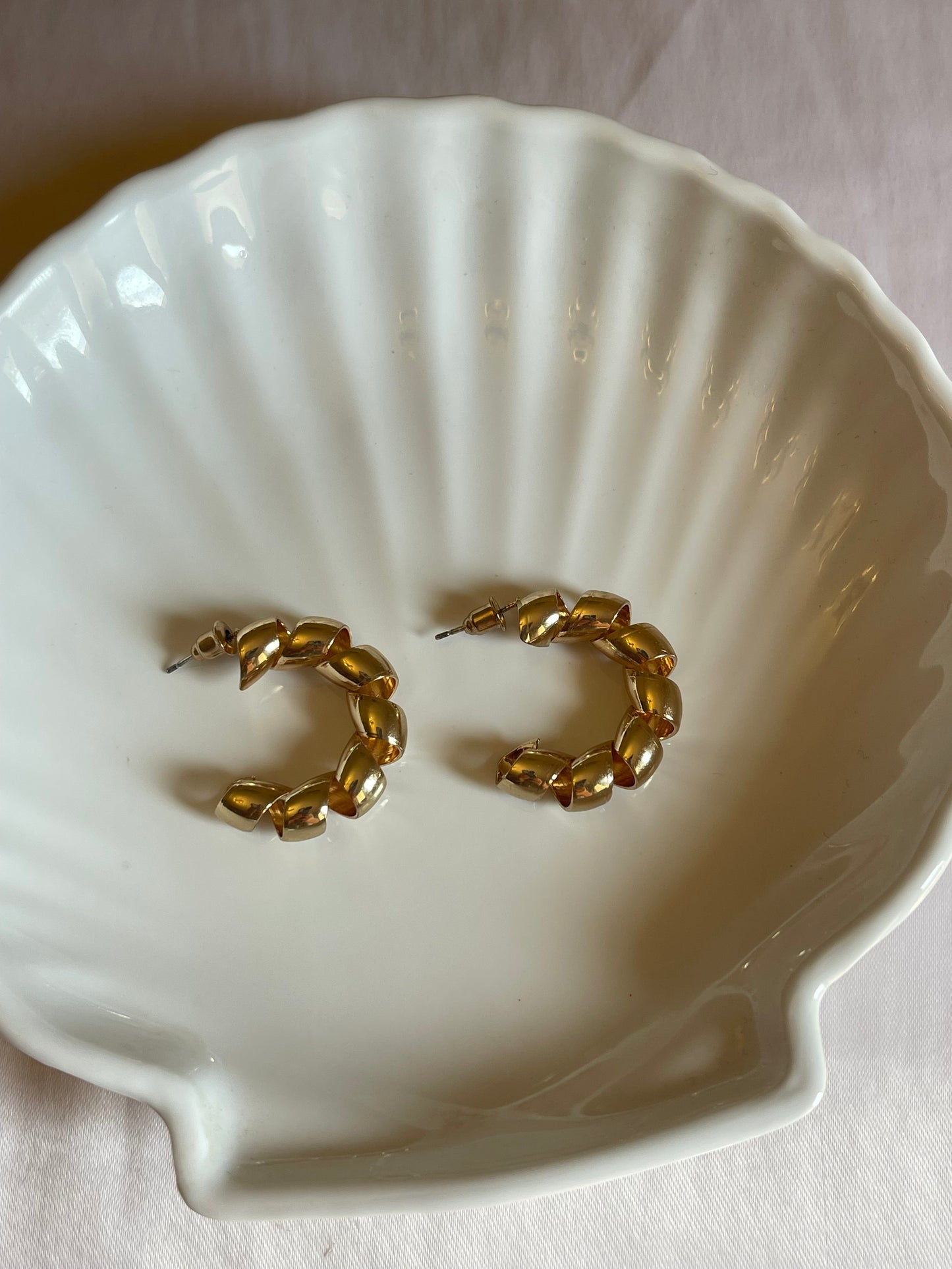 Curly Hoop Earrings