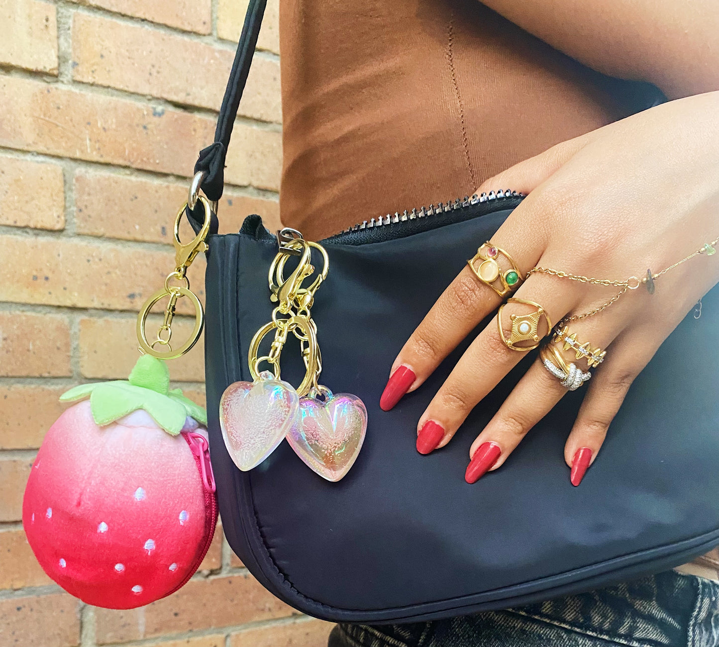 Jumbo Heart Keychain/Bag Charm