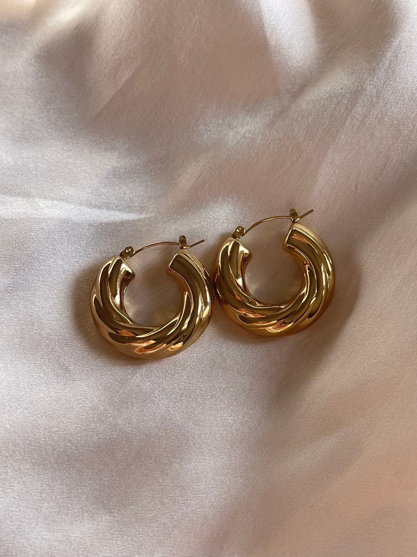 Twisted Chunky Hoops 2.0 (Stainless Steel)