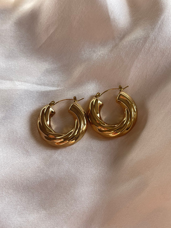 Twisted Chunky Hoops 2.0 (Stainless Steel)