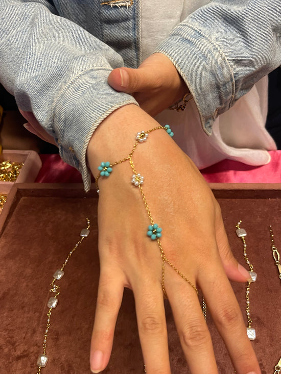 Blue Flower Hand-Chain✨