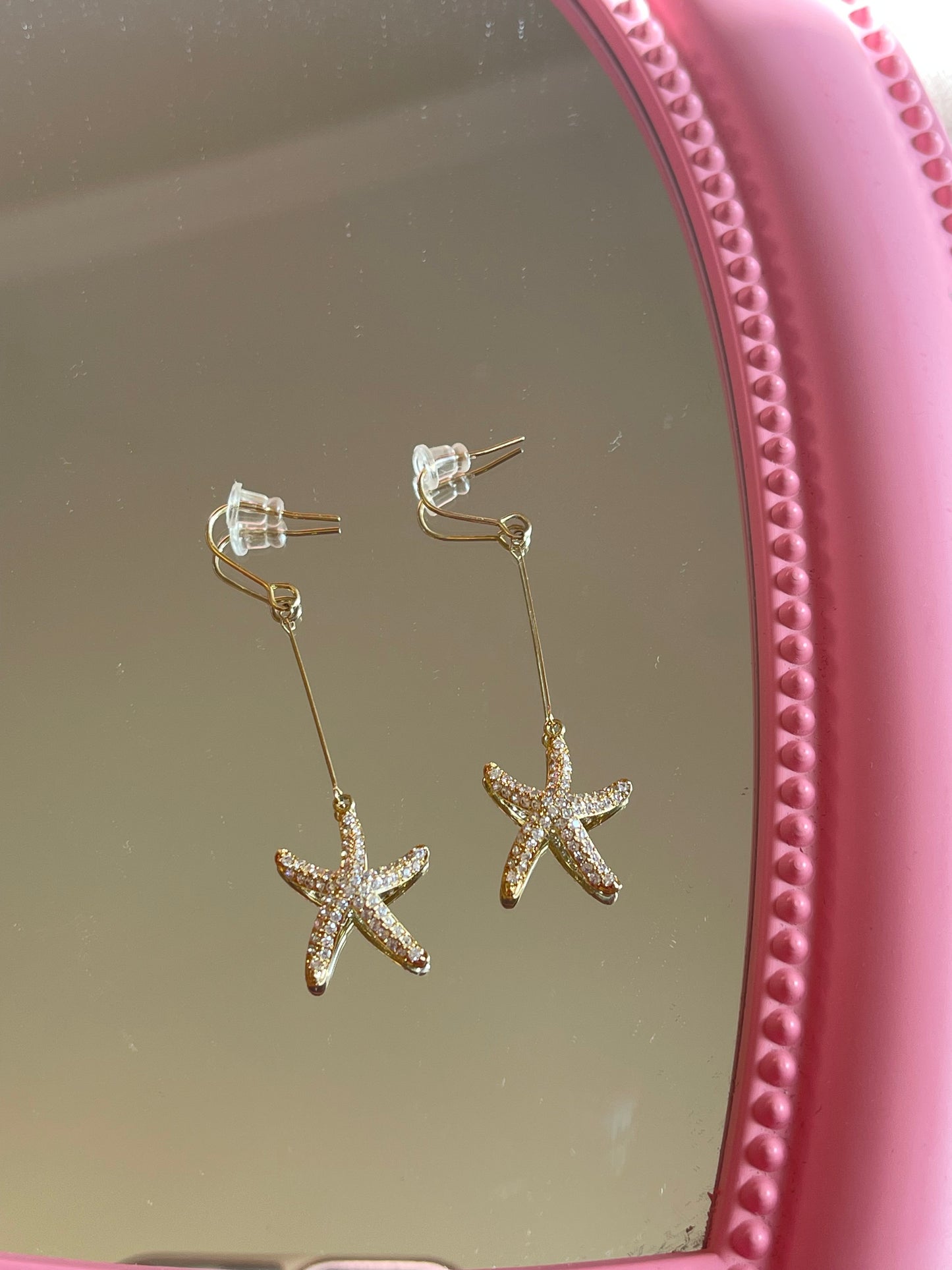 Crystal Starfish Earrings