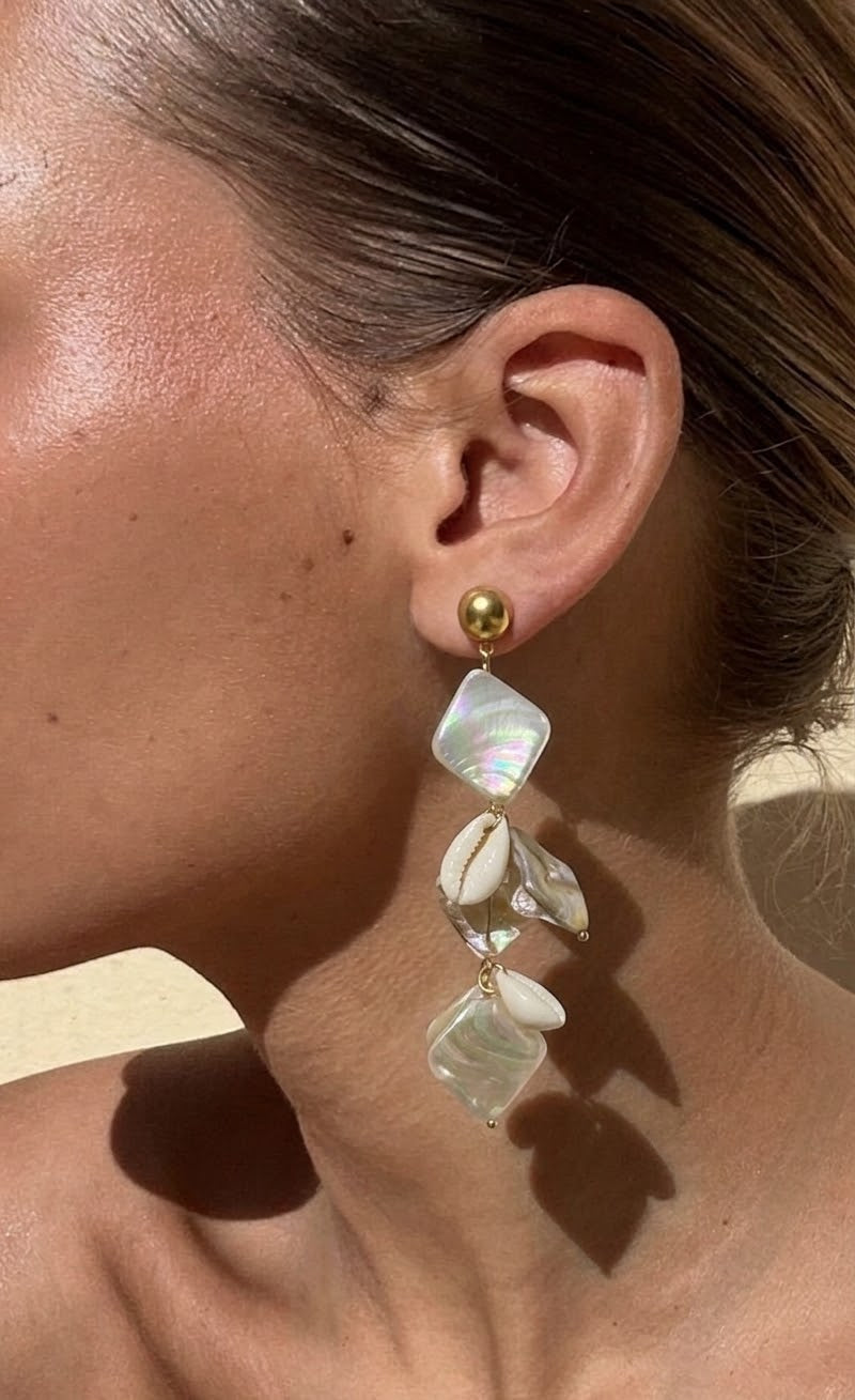 Pearl Dangle Earrings (Stainless Steel)