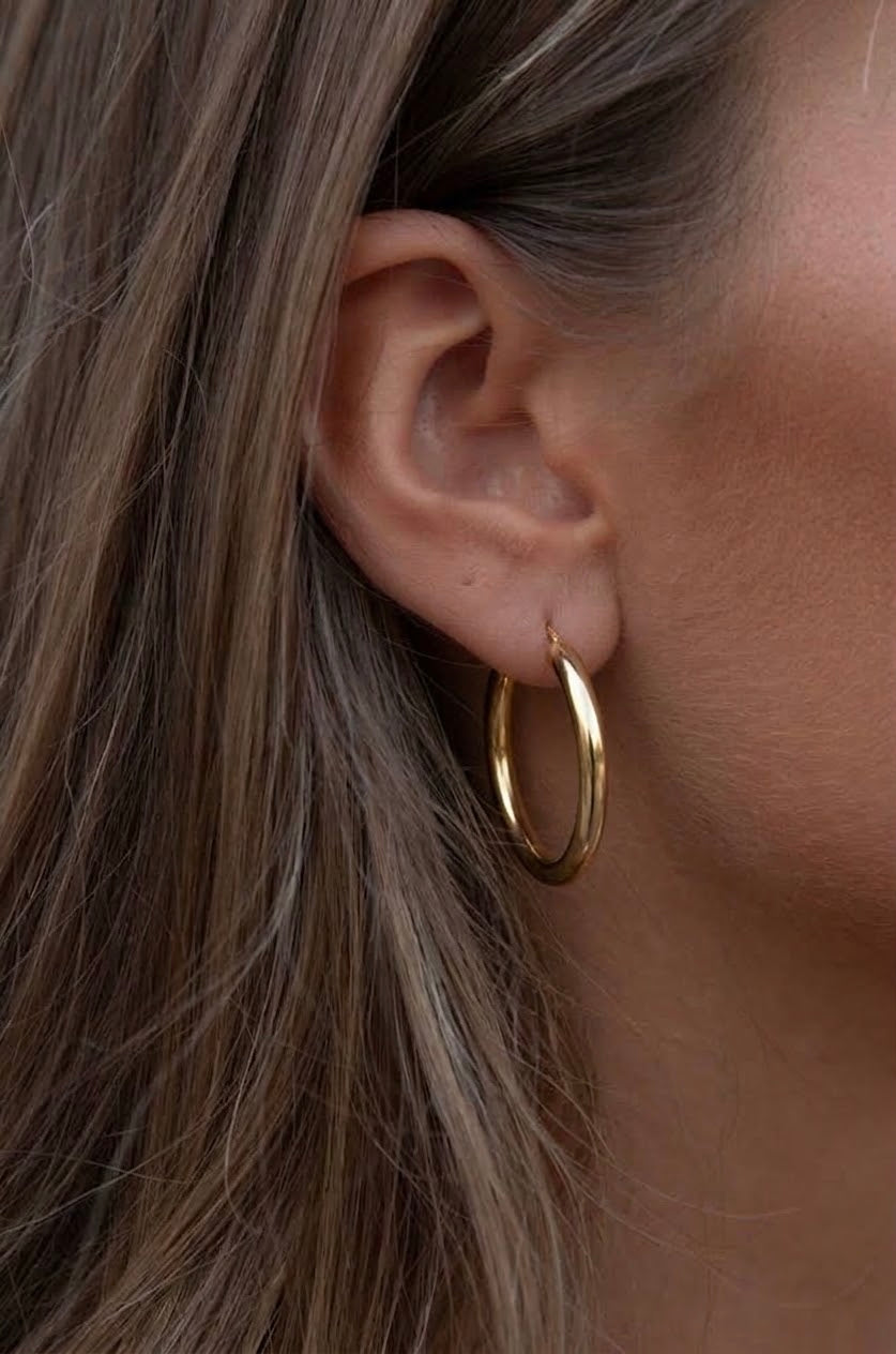 the chunky hoops (gold plated)