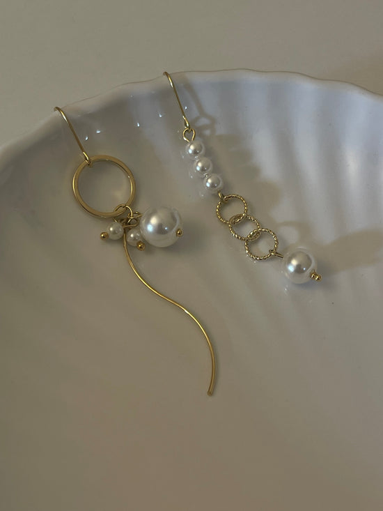 Mismatched Pearl Earrings