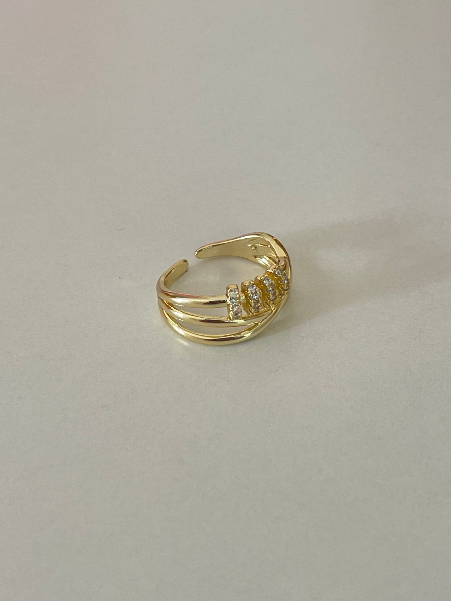 Twisted Crystal Ring 2.0 (Gold Plated)