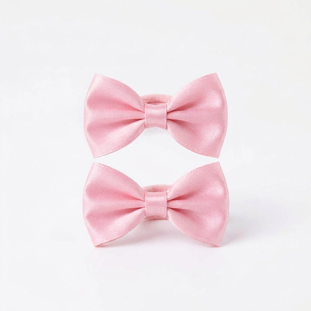 mini bow hair tie (set of 2)
