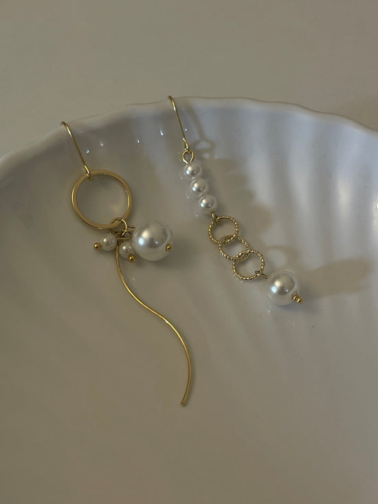 Mismatched Pearl Earrings