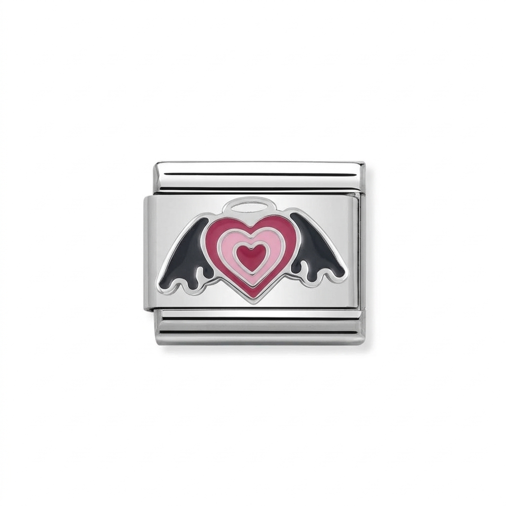 Angel Lover - Silver Italian Charm