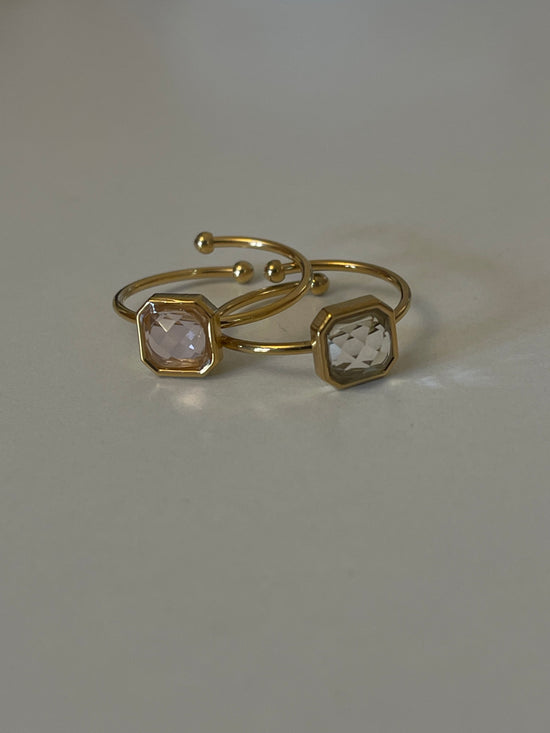 Dainty Crystal Ring (Gold Plated)