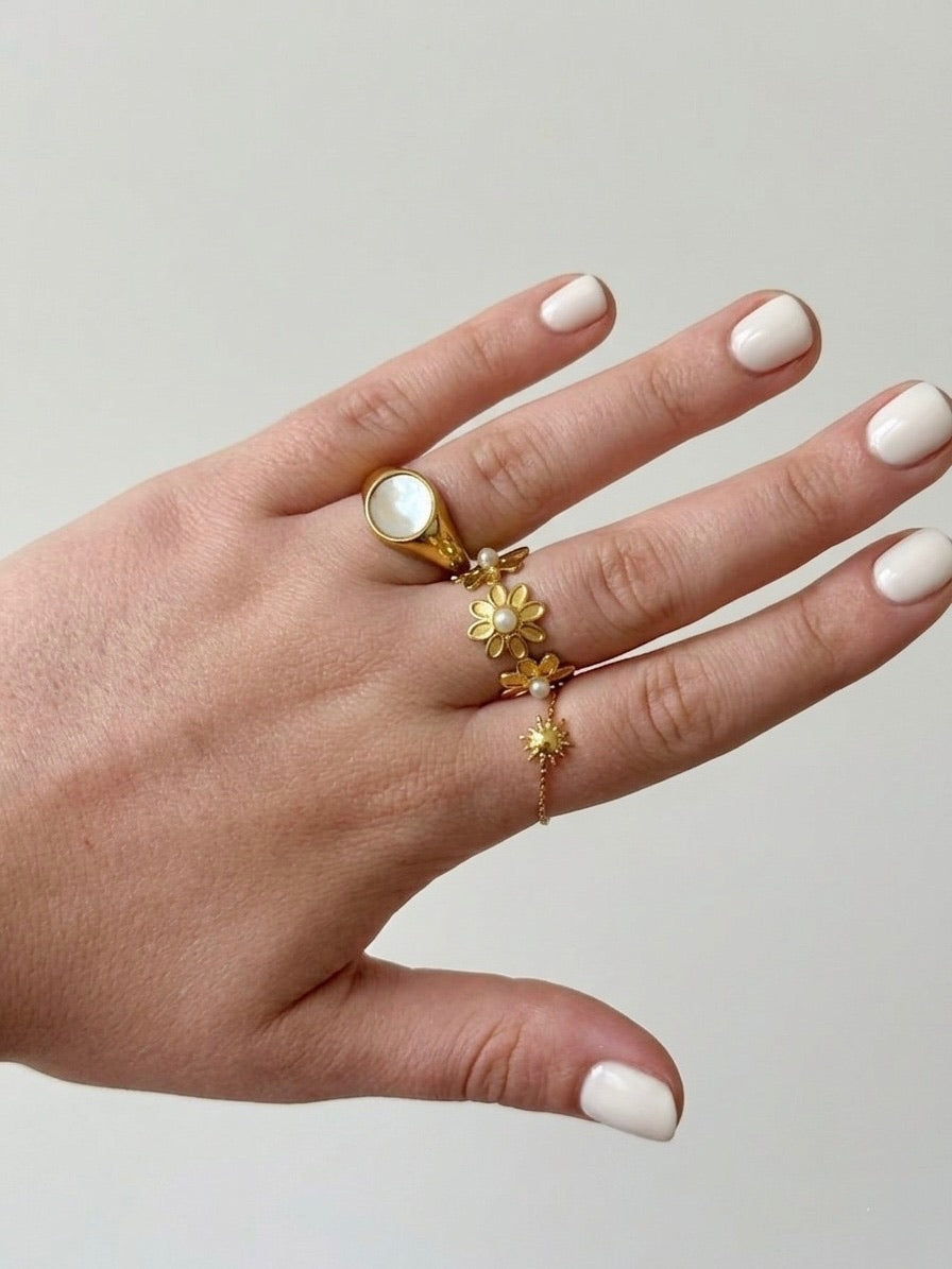 Statement Pearl Ring (Stainless Steel)