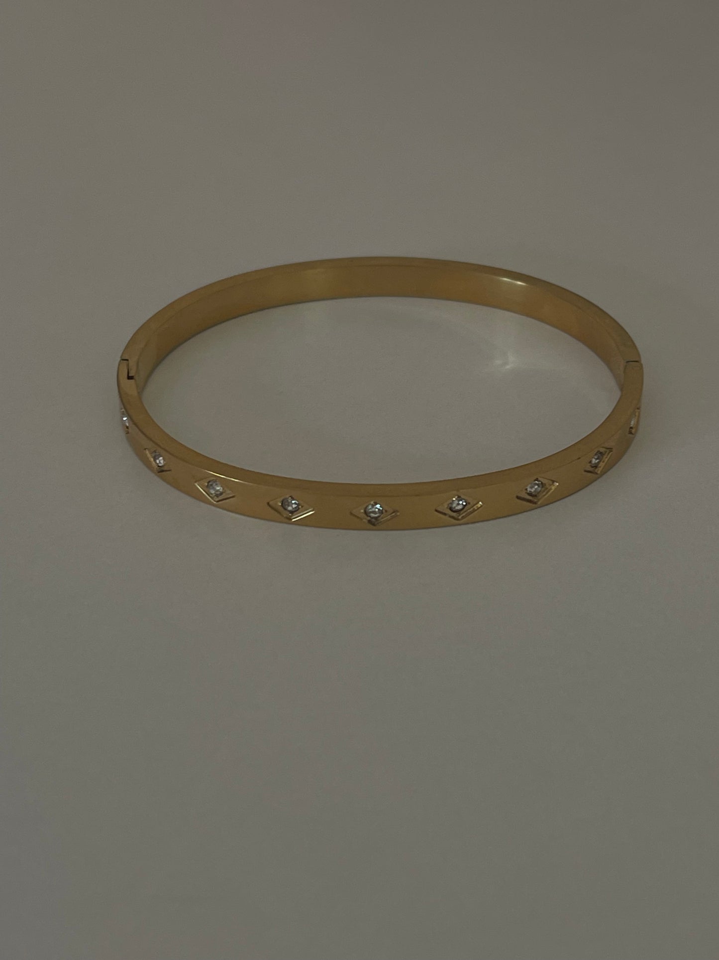 Crystal Cuff Bracelet (Stainless Steel)