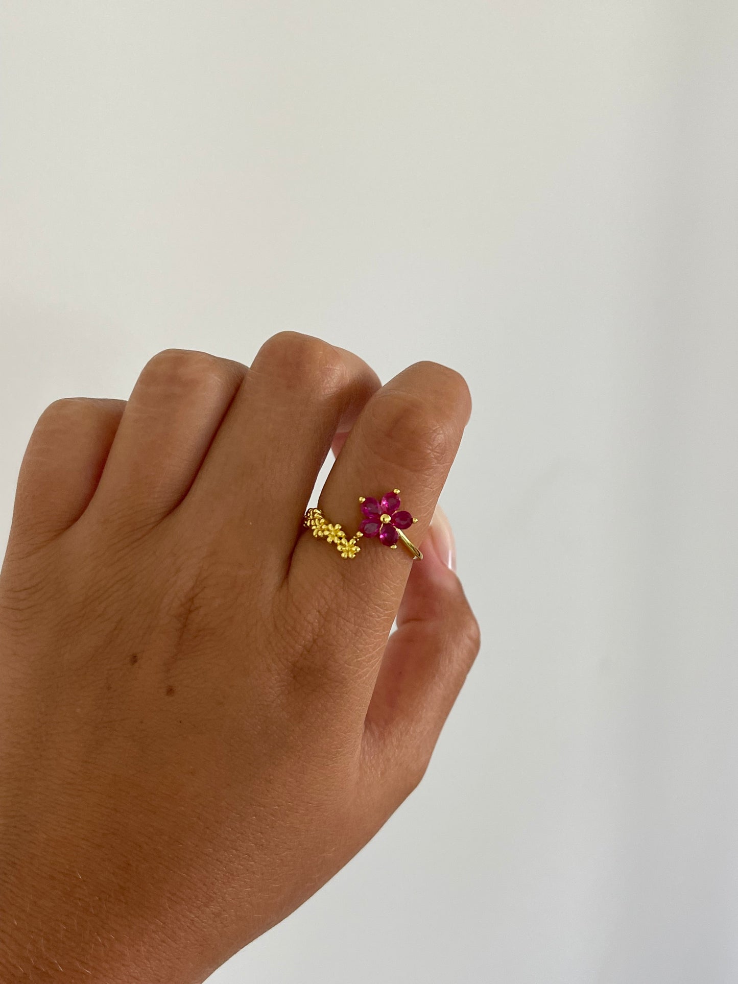 Dainty Pink Gold Plated Ring