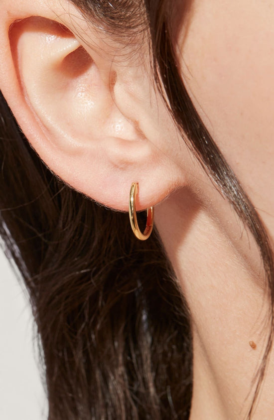 Midi Hoop Earrings (Gold Plated)