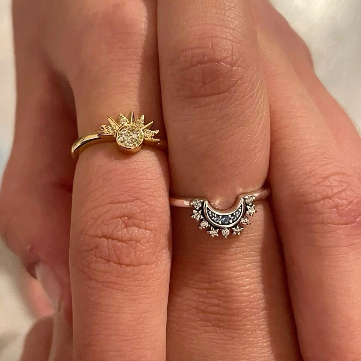 Celestial Matching Rings (Gold Plated)