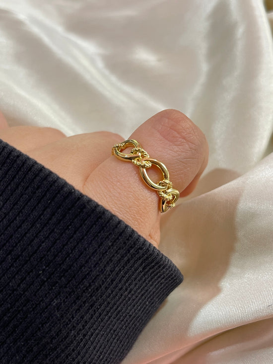 Chained Gold Plated Ring