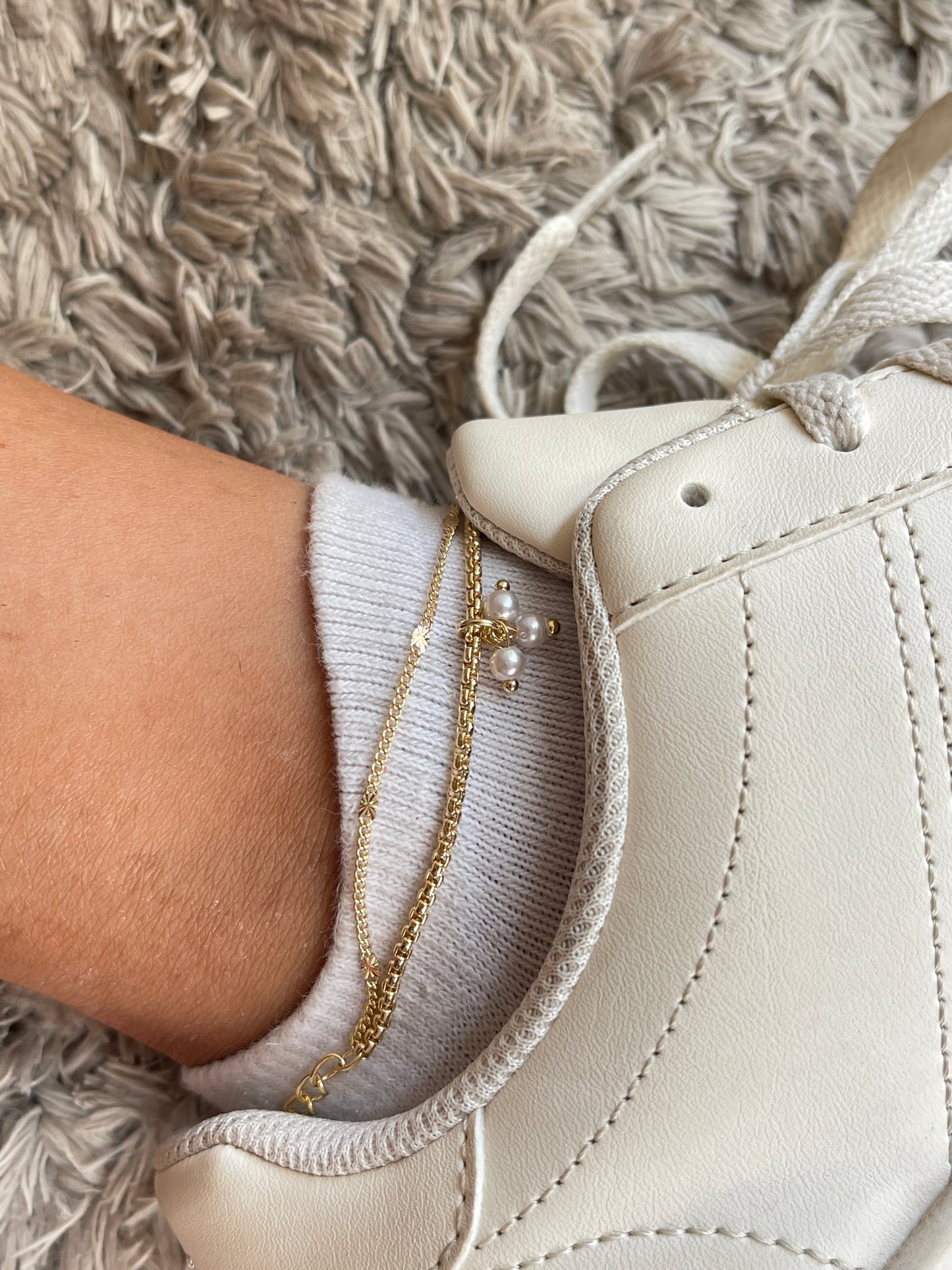 Pearly Anklet Stack 2.0