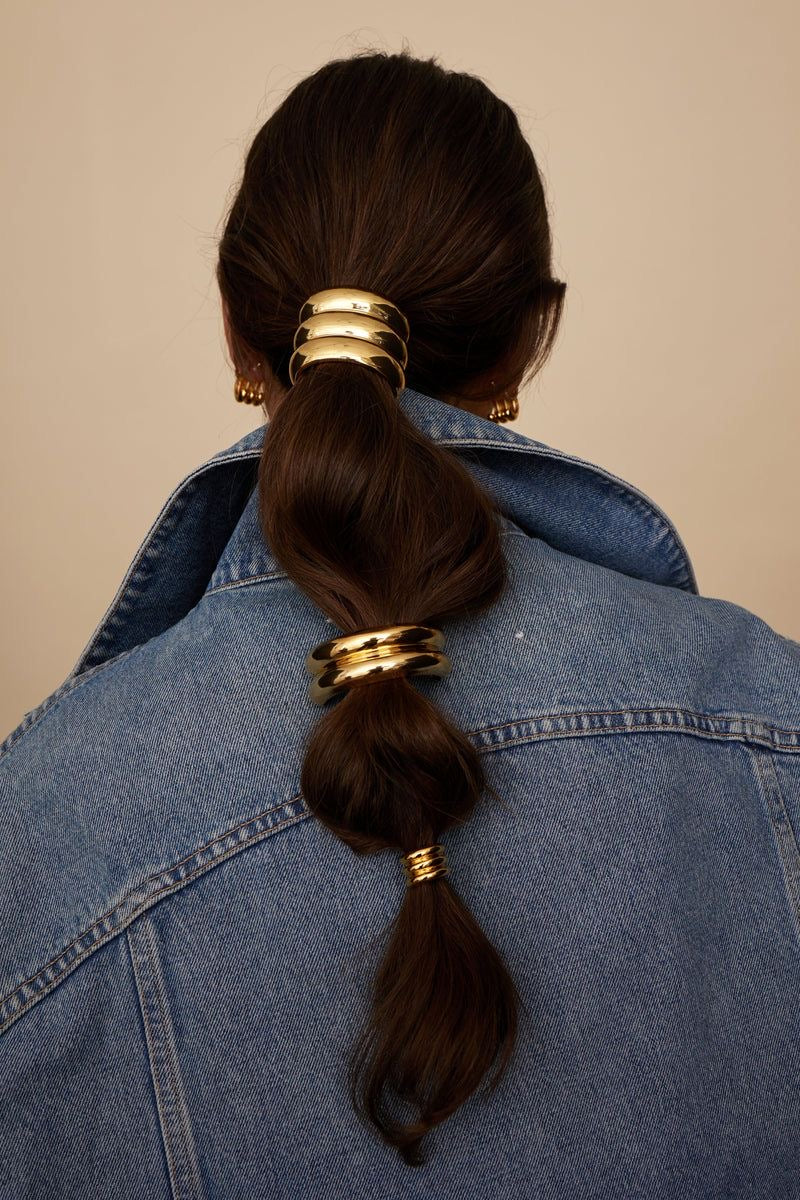 Double Gold Hair Tie