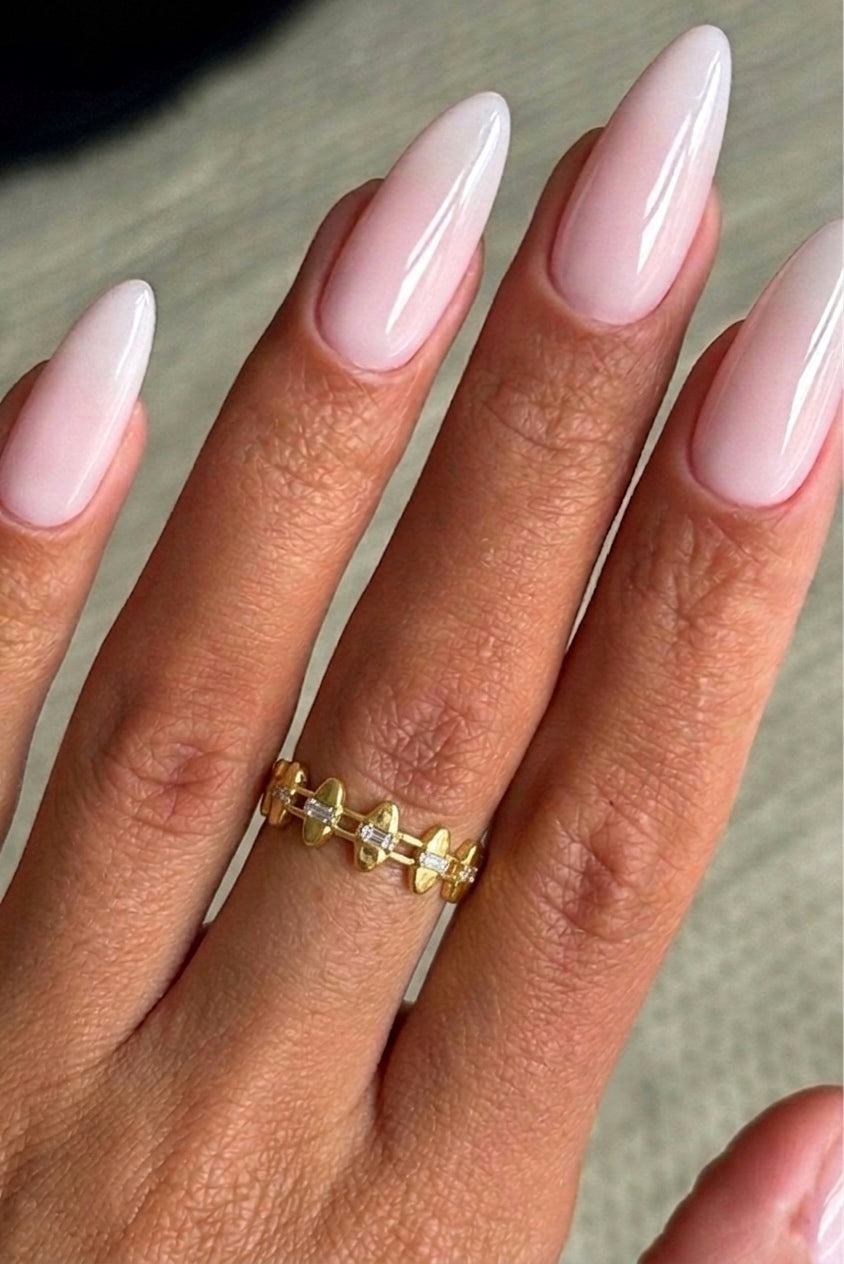 Tiny Arrows Crystal Ring (Gold Plated)