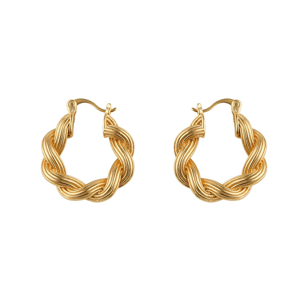 Chunky Twisted Hoop- Gold Plated