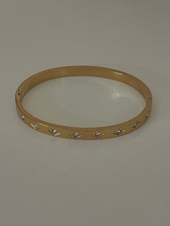 Crystal Cuff Bracelet (Stainless Steel)