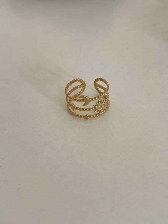 Layered Celestial Ring (Gold Plated)