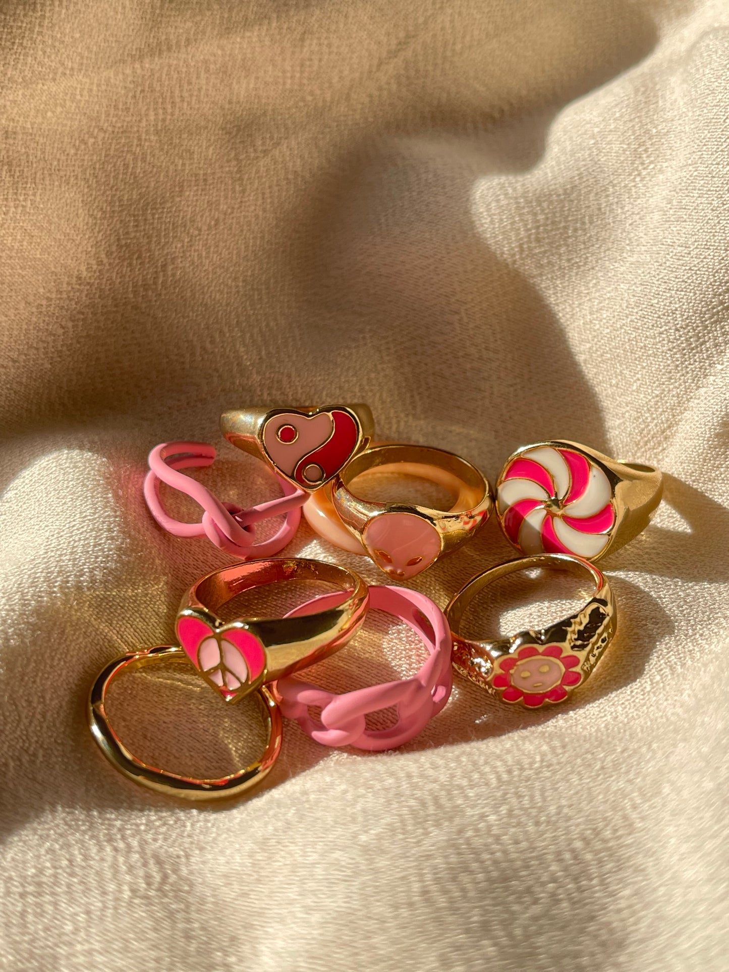 Pink Paradise Ring Set