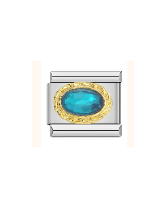Colorful Stud- Silver Italian Charm