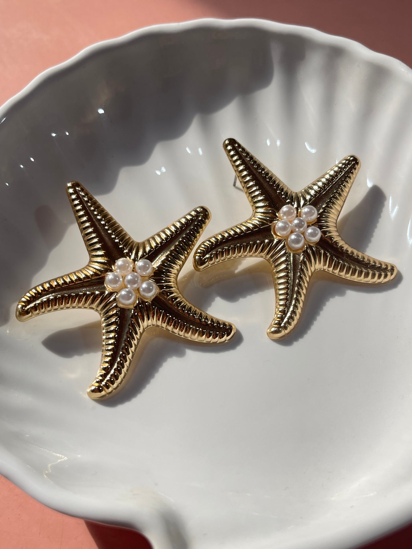 Starfish Pearl Earrings