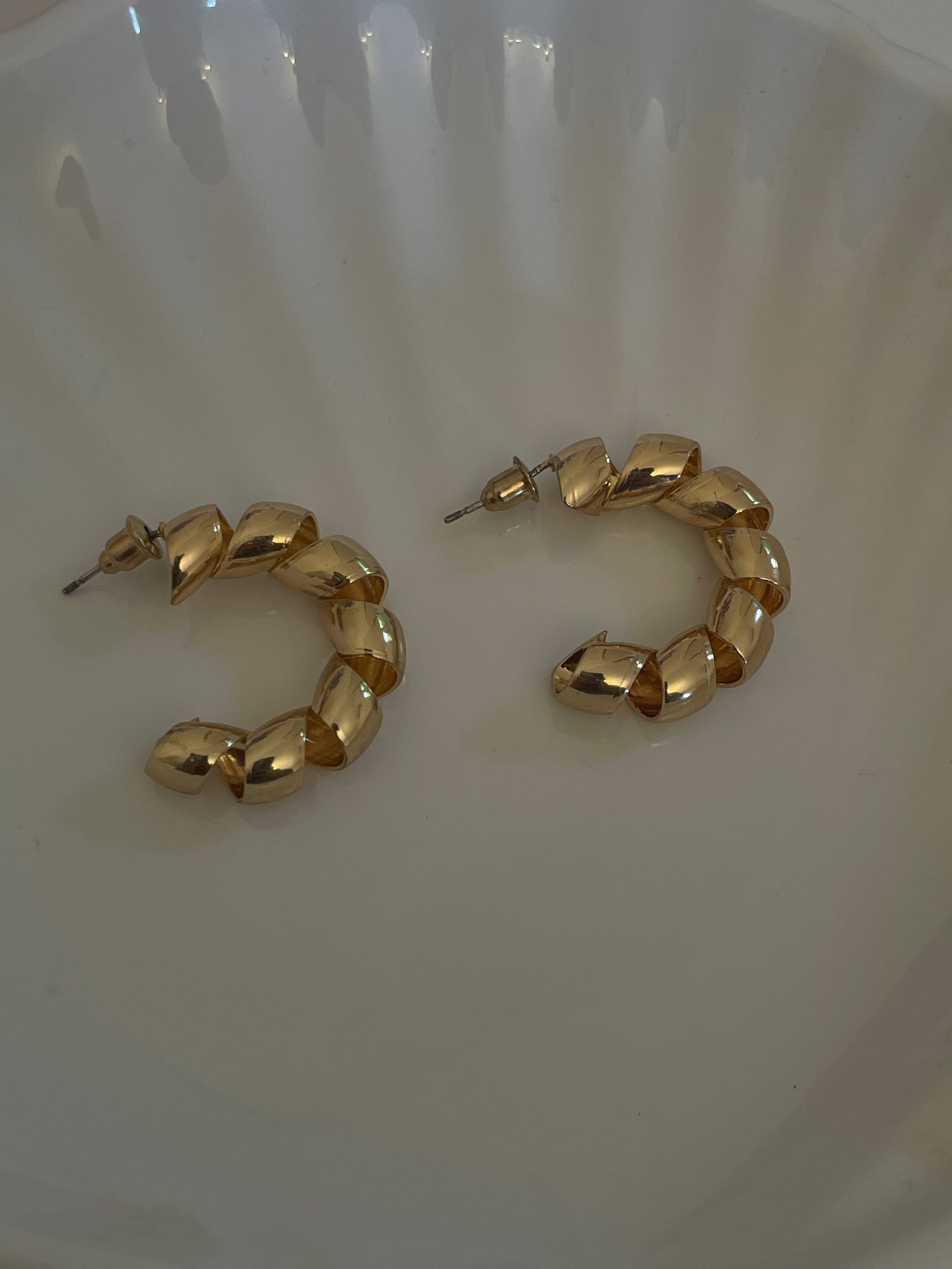 Curly Hoop Earrings