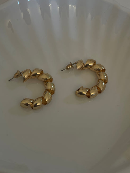 Curly Hoop Earrings