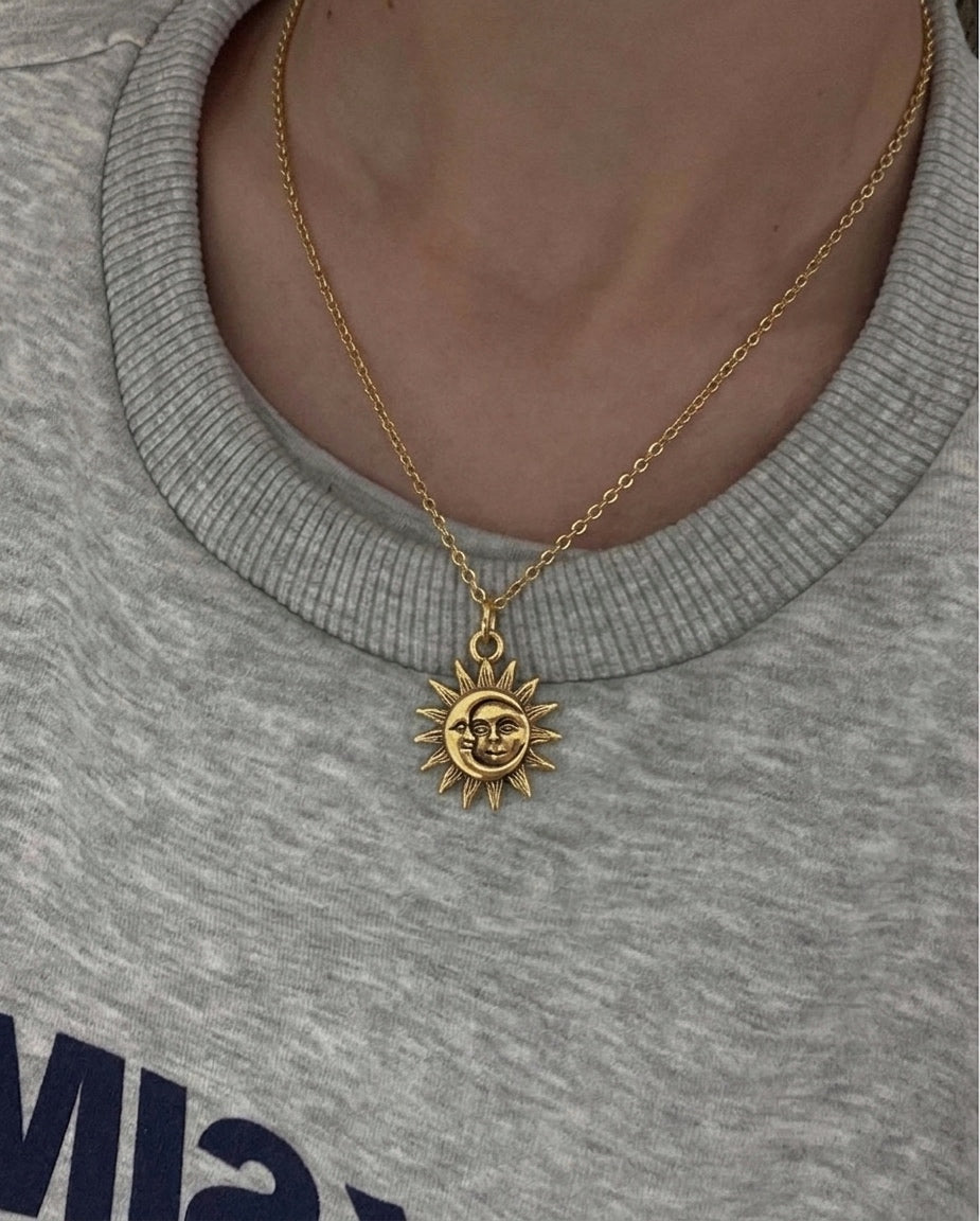 Sun- Moon Necklace (Stainless Steel)