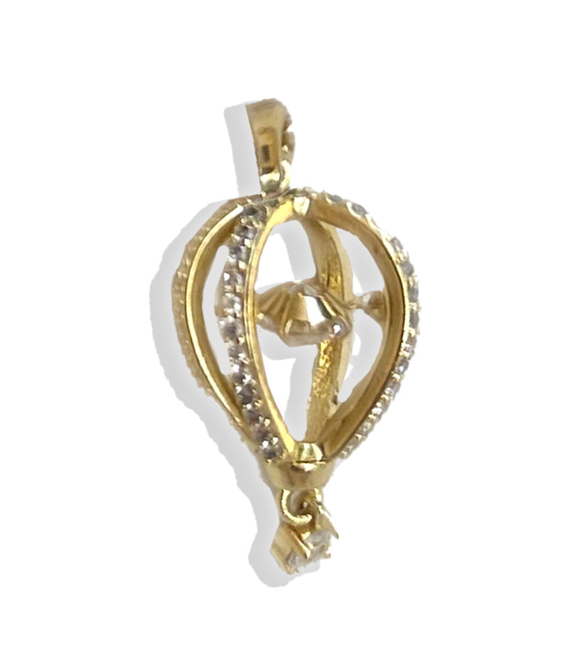 Hot Air Balloon- Gold Plated Charm