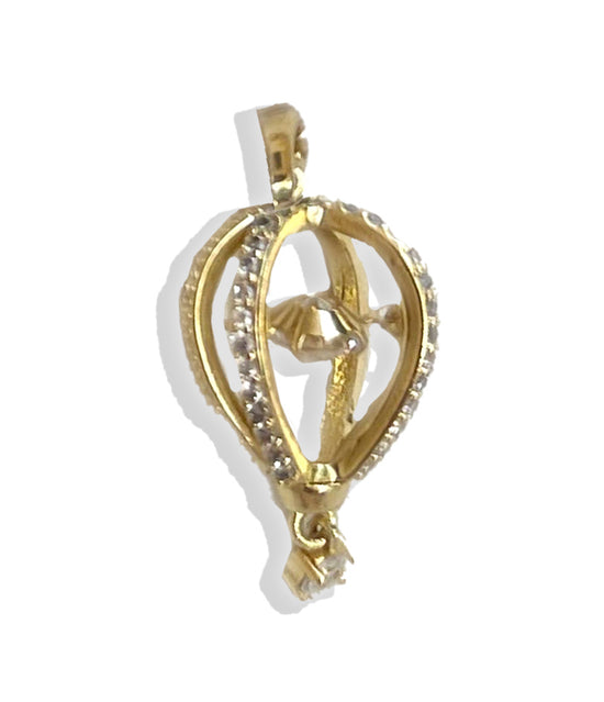 Hot Air Balloon- Gold Plated Charm