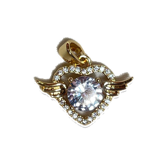 Flying Heart- Gold Plated Charm