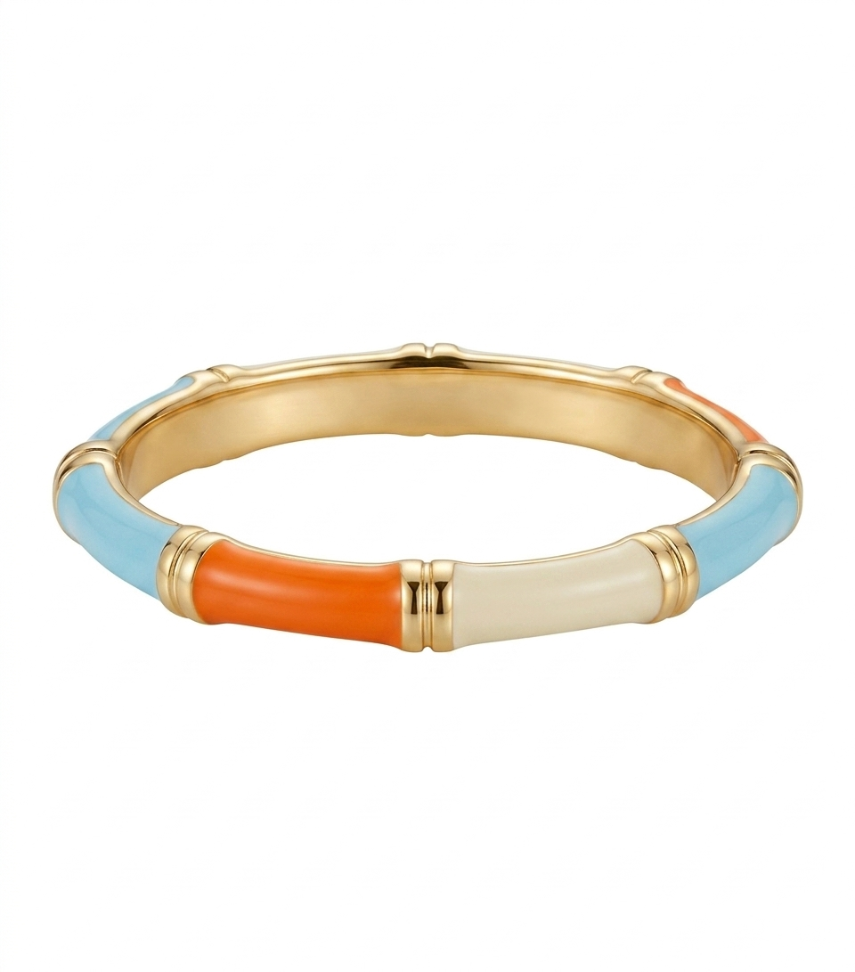 Colorful Bangle - Gold Plated