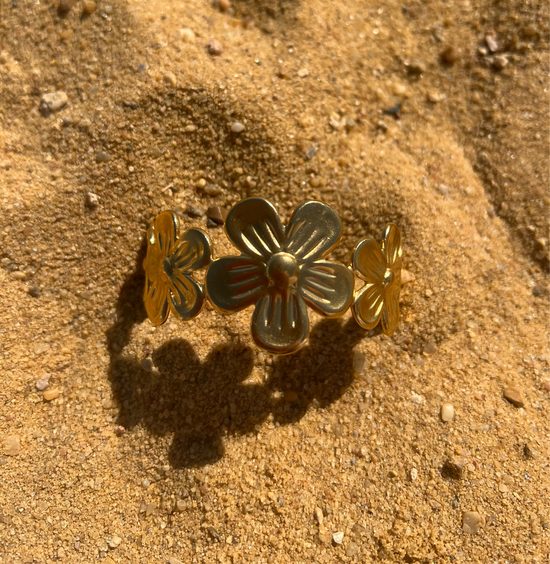 Flower Cuff - Stainless Steel