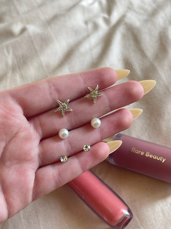Starfish Pearl Ear Set